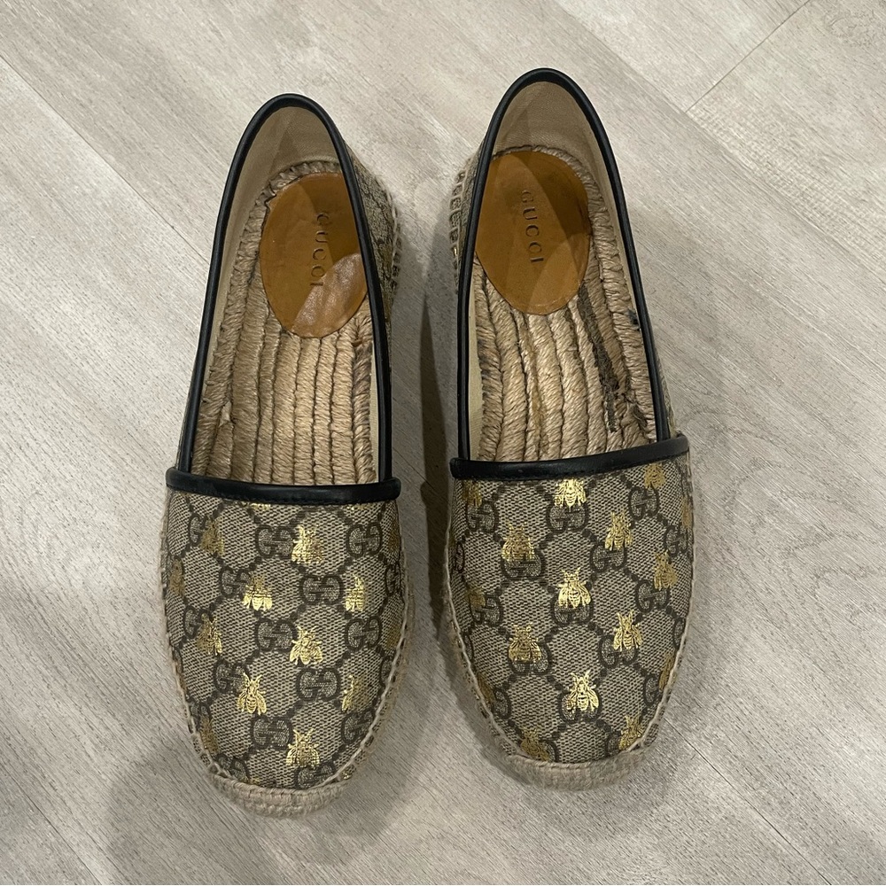 Gucci GG Supreme Bee Espadrille